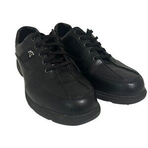Callaway M214-02 Golf Shoes Black Leather Soft Spike Men Sz 10.5 Golf Shoes